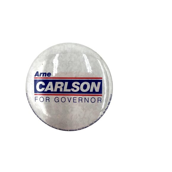 Arne Carlson For Governor Campaign Button Pin Badge Vintage 1991 - Picture 1 of 4